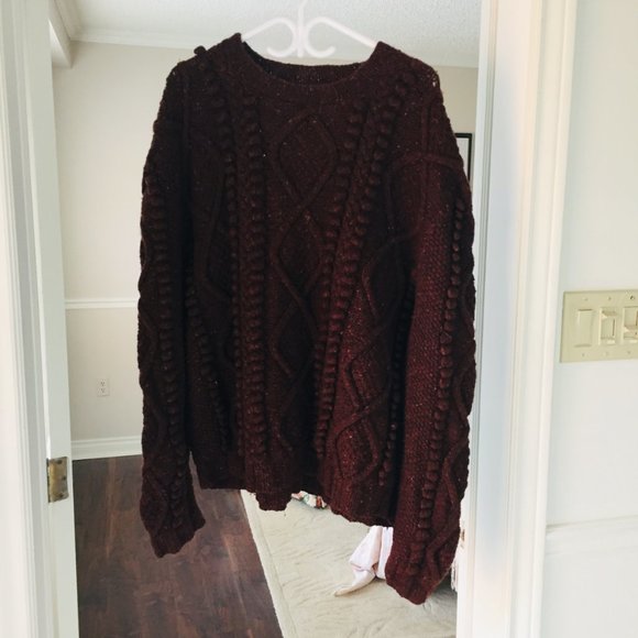 Vintage Sweaters - Vintage Oversized Popcorn Knit Sweater Vintage Sweaters - Vintage Oversized Popcorn Knit Sweater